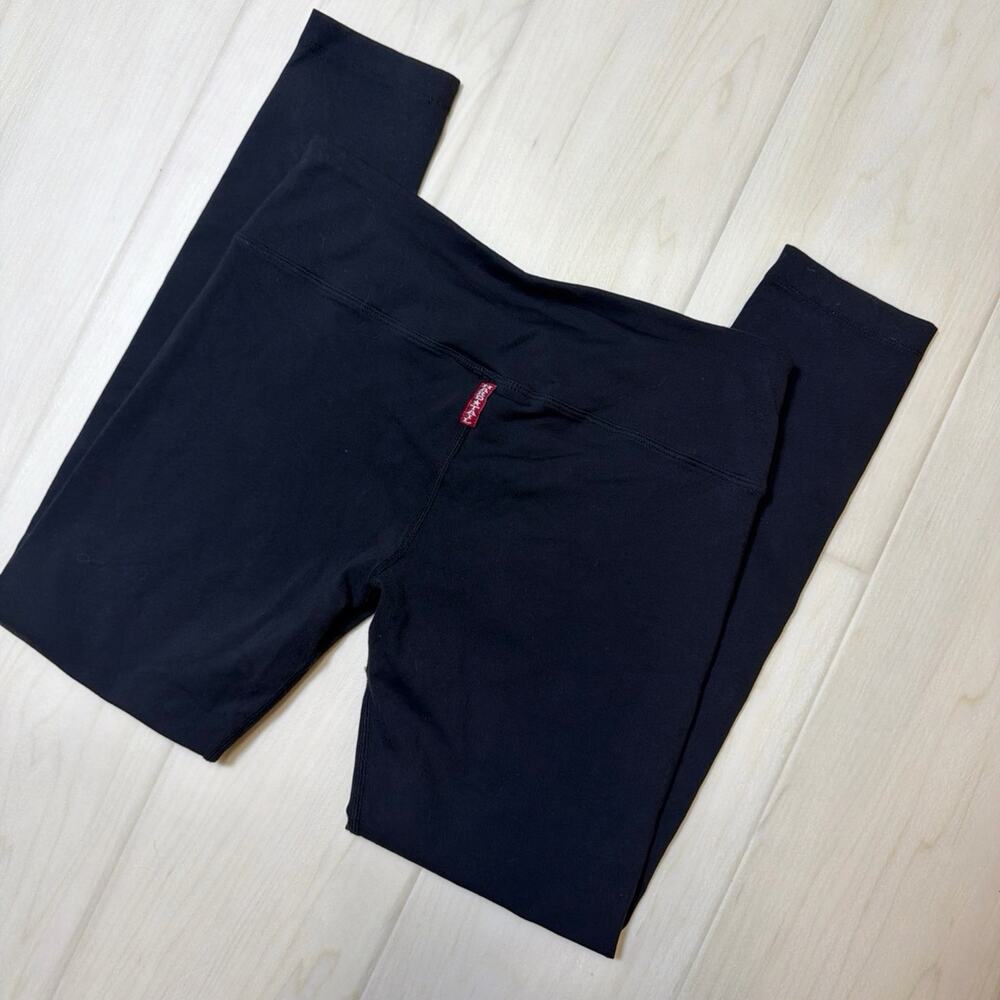 Vintage Hard Tail Forever Supplex Flat Black Waist Ankle Leggings Size M